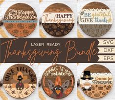 laser ready thanksgiving bundle svg files