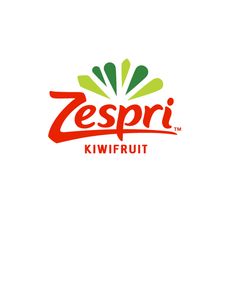 the logo for zespri kiwifrut is shown in red and green