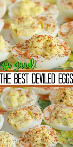 deviled eggs with mayonnaise sprinkled on them are the best deviled eggs