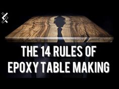 Epoxy River Table, Table Making