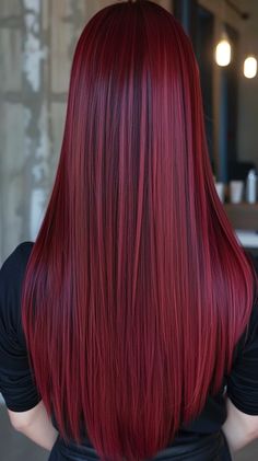 36 Hottest Deep Cherry Red Hair Style Ideas From Subtle To Bold Deep Cherry Red Hair, Raspberry Wine, Wine Hair Color, Red Hair Looks, Hair Rainbow, Red Hair Inspiration