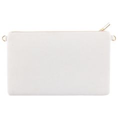 Introducing the "Howdy Friends" crossbody bag - a stunning mix of bright colors and classic style! The white beaded backdrop for the cheerful "Howdy" phrase will add a pop of color to any outfit. Carry your essentials around in style and make a statement! Comes with a gold chain. Brand: The Royal Standard Cotton and Resin Beads Spot Clean Only White Rectangular Pouch With Adjustable Strap, White Crossbody Pouch For Daily Use, White Rectangular Pouch With Zipper Closure, Rectangular White Pouch With Zipper Closure, White Crossbody Bag With Zipper Pouch, White Crossbody Shoulder Bag With Zipper Pouch, White Crossbody Clutch With Phone Pocket, White Crossbody Clutch For Mobile Phones, White Crossbody Mobile Phone Clutch