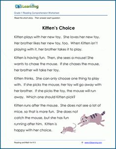 a page from the book kitten's choice with an image of a cat and a mouse