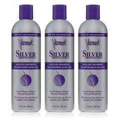 3 Pieces - 12 Ounce (355ml)Enriched With Macadamia Nut Oil And Collagen,For All Shades Of Silver, Gray And Blonde Hair,Helps Protect Strands From Styling Damage,No Greasy Residue Size: Pack of 3. Gray And Blonde Hair, Grey And Blonde Hair, Shampoo For Grey Hair, Anti Gray Hair, Shampoo For Gray Hair, Purple Shampoo And Conditioner, Silver Blonde Hair, Best Shampoo, Silver Shampoo