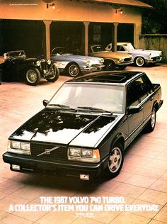 an advertisement for the first volvo two turbo car, which is still in service today