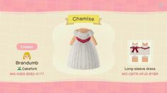 an animal crossing character is wearing a white dress