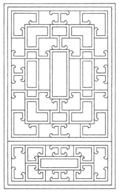 a drawing of a square and rectangleed design in the form of a maze