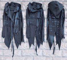 One of a kind handcrafted black distressed postapocalyptic jacket. Size S. Japanese Fashion Casual, Friend Application, Apocalypse Clothing, Steampunk Pirate, Man Jacket, Distressed Jacket