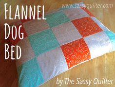 the flannel dog bed is an easy to sew pillow for your pet