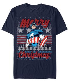 captain america merry christmas t - shirt