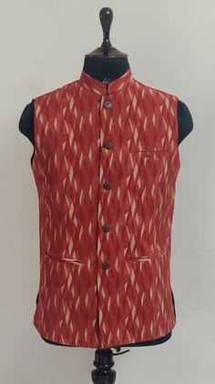 This is a handmade ethnic blockprint Nehru jacket for men!! Perfect for festive and formal occasions ! You will just love it The fabric is painted with blocks which is a traditional art from Rajasthan India  Standard Indian size Dryclean only Nehru Jacket For Men, Nehru Jacket, Nehru Jackets, Rajasthan India, Jacket For Men, Traditional Art, Formal Occasion, Block Print, Printed Cotton