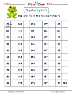 a printable worksheet for numbers 1 - 10 with frog and number line