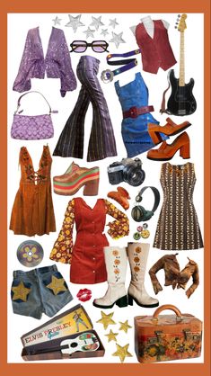 70s Set Outfit, 70 Women Fashion Vintage 70s, 1970s Clothes Png, 70s Funky Aesthetic, Funky 70s Fashion, Crazy Outfits Aesthetic, Disco Clothes 70s, Retro Outfits 70s Style Women, 70s Groovy Outfits