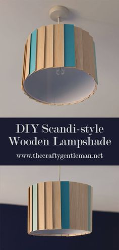 the diy sand - style wooden lampshade is easy to make and looks amazing