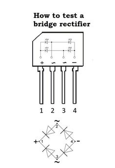 the diagram shows how to test a bridge rectifier