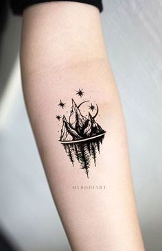 Dope Nature Tattoo Ideas for Female – Small Inspirational Tats – www.MyBodiArt.com Nature Forearm Tattoo, Triple Tattoo, Tattoos For Women On Thigh, Bracelet Tattoo For Man, Trees Tattoo, Model Tattoos, Forearm Tattoo Ideas, Nature Ideas, Cool Nature