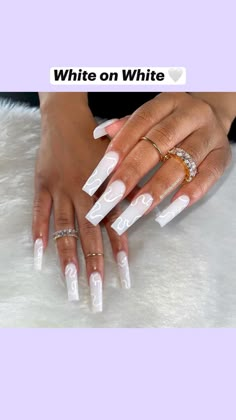 Spring Nail Ideas, Long Acrylic Nail Designs, Drip Nails, Edgy Nails, White Acrylic Nails, Long Acrylic Nails Coffin, Acrylic Nails Coffin Pink, Long Square Acrylic Nails, Nails Colors