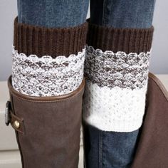 Brand New: Winter Women's Crochet Boot Cuffs Crochet Socks Free Pattern For Beginners Boot Cuffs, Crochet Boot Socks, Leg Warmers Socks, Crochet Boot Cuff Pattern, Crochet Boot Cuff, Boots With Leg Warmers, Boot Cuff Pattern, Cuff Pattern, Crochet Boot Cuffs