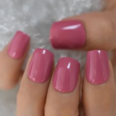 Fake Acrylic Nails, Wide Nails, Manicure Art, Pink Gel Nails, Short Gel Nails, Pink Square, Dipped Nails, Short Acrylic Nails, Powder Nails