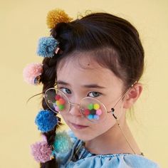 Pompoms are a trendy way to accessorize, so these hair clips look so special! The pompoms are carefully matched with gorgeous coordinating gingham ribbons, fastened on to golden crocodile hair clips. // #kids #kidsstuff #cutekids // kid, kids stuff, for kids, cute kids, kids style, little kids, cool kids stuff, cool stuff for kids, stuff for kids, easter, easter kids, fun for easter, easter activities, easter fun, hair, hair clips, hairstyles, hairstyles for kids Golden Crocodile, Heart Onesie, Honeycomb Decorations, Kids Room Wall Decals, Meri Meri, Tie Headband, Blue Peach, Eco Friendly Paper, Pom Beanie