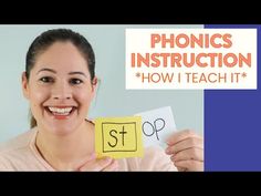 a woman holding up a piece of paper with the words, phonics instruction how i teach it