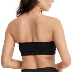 New multi-way seamfree bralette- can be worn as a strapless bandeau, or as a halter bra or one shoulder or as a regular bralette. Non-wire comfort but has the support of an underwire.Bra Type: Strapless, BandeauFeatures: Convertible Straps, Seamless, Removable StrapsClosure Type: Pullover HeadSupport: Light SupportFiber Content: 94% Nylon, 6% SpandexFabric Description: KnitCare: Line Dry, Hand WashMaterial: NylonCountry of Origin: Imported Black Bandeau Tube Top With Built-in Bra, Versatile Black Tube Top With Built-in Bra, Strapless Solid Color Bra-friendly Tube Top, Strapless Solid Color Tube Top, Bra Friendly, Versatile Bandeau Tube Top, Strapless Solid Color Tube Top Bra Friendly, Bandeau Bra With Built-in Bra For Beach, Seamless Strapless Tube Top, Stretch Bandeau Tube Top With Removable Bra Pads