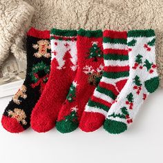 Gender:Women's; What's in the box:Socks; Types:Christmas Socks; Holiday:Christmas Eve,Christmas; Style:Cute; Elasticity:Stretchy; Material:Polyester; Characters:Christmas Gift; Listing Date:10/27/2023; Production mode:Self-produce Thick Wool Socks, Fleece Socks, Fluffy Socks, Fuzzy Socks, Warm Christmas, Cozy Socks, Winter Socks, Warm Socks, Cute Socks