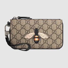 #ad Top Rated Authentic Gucci Beige Ebony GG Supreme Bee Coated Canvas Wrist Wallet Pouch, Fashion Womens Bags Gucci Store, Gucci Gifts, Wrist Wallet, Bee Print, Wallet Pouch, The Bee, Gucci Handbags, The 1970s, Iphone Case Design