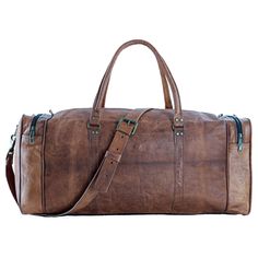 FULL GRAIN LEATHER: Our bags are made from full-grain leather and lined with durable canvas and are Handcrafted by skilled craftsmen APPROVED BY MOST AIRLINES: Most Major Airlines allow a maximum of 22 Inches as cabin baggage. This duffel is cabin friendly and approved by Most Major Airlines as a cabin bag. Detachable shoulder strap adds to the convenience of carrying it on a shoulder or by handles. STORAGE AND USE: Size 21" L x 11" H x 9" Depth in inches, the bag has one main compartment for cl Practical Rectangular Leather Bag, Leather Duffle Bag With Leather Lining For Trips, Leather Satchel For Trip, Leather Weekender Bag With Large Capacity, Leather Tote Duffle Bag For Trips, Leather Weekender Bag For Trips, Leather Rectangular Satchel For Overnight Trips, Leather Weekender Bag With Large Capacity For Overnight Trips, Large Capacity Leather Weekender Bag For Overnight Trips