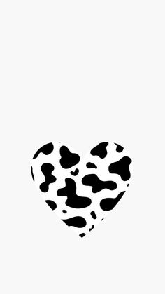 a black and white heart shaped animal print