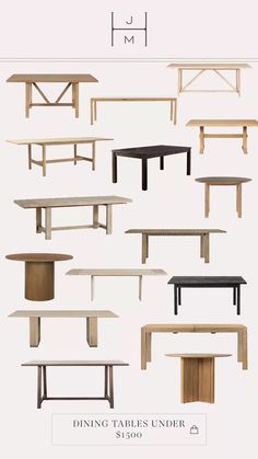 tables and benches are arranged in different sizes