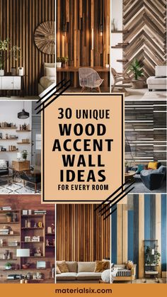 30 unique wood accent wall ideas for every room, featuring various stylish designs and patterns. Stikwood Wall, Ideas For Bedrooms