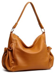 Color: Brown White Handbags, Handbags White, Large Hobo Bag, White Shoulder Bag, White Purse, Hobo Purse, White Purses, Handbags Affordable, White Handbag