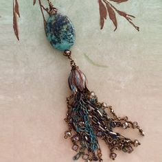 Flourish Tassel Necklace Tutorial |  www.rings-things.com Gallery Jewelry, Crystals Beads, Tassel Jewelry, Jewelry Making Tutorials, Design Gallery, Jewelry Projects