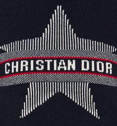 Part of the DiorAlps capsule, the mock neck sweater reimagines the winter sports universe with the House's couture codes. Crafted in a navy blue virgin wool and cashmere knit, it features a three-tone Dior Star motif, accented by the Christian Dior signature. Fitted at the waist, the sweater can be coordinated with other DiorAlps creations to complete the look.. 38 Dior Sweater Outfit, Dior Knit Sweater, Dior Sweatshirt Men, Dior Embroidered Sweatshirt, Dior Sweater, Sweater Navy Blue, Dior Star, Star Motif, Mock Neck Sweater