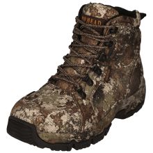 a pair of boots with camouflage print on them