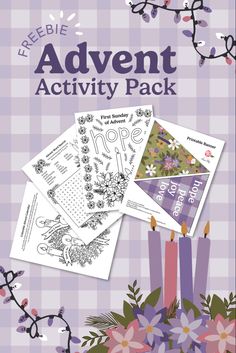 an adult activity pack with candles and flowers