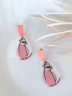 Acrylic Bird Dangle Earrings Cockatoo Earrings Parrot Bird - Etsy Pet Earrings, Parrot Earrings, Earrings Bird, Parrot Bird, Animal Earrings, 21st Gifts, Bird Jewelry