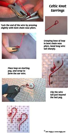 instructions on how to use scissors and wire