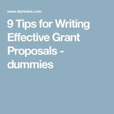 the words 9 tips for writing effective grant propals - dummies