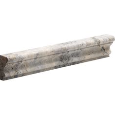 a white marble column with black spots on it's sides and the top part missing