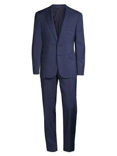 This Ralph Lauren Purple Label suit is crafted of luxe wool and features a single-breasted jackt and creased pants. 100% wool. Dry clean. Made in Italy..JACKET.Notch lapel.Long sleeved.Chest slip pocket.Two-button closure.Ticket pocket.Side flap pockets.Two-button closure.Jacket lining: 100% cupro.PANTS.Zip fly.Creased front.Trouser lining: 100% viscose.SIZE & FIT.Rise, 9.25''.Leg opening, 15.5''.Jacket, about 30' from shoulder to hem.Model measurements: 6'2'' tall.Model measurements: chest 40'', waist 32''.Model is wearing US size 40.ABOUT THE BRAND.Synonymous with Americana style since 1967, Ralph Lauren started with one item—the necktie—under the name Polo. The house has since stood for the epitome of refined dressing for men. From collegiate sweaters and polos to evening-ready suiting Ralph Lauren Purple Label Suits, Ralph Lauren Purple Label Men, Americana Fashion, Ralph Lauren Purple Label, Wool Suit, Single Breasted, Personal Shopping, Timeless Pieces, Ralph Lauren