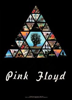 the front cover of pink floyd's album, featuring an image of a triangle