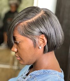 Bob Hairstyles For Black Women, Cute Bob Haircuts, Straight Bob Haircut, Black Bob Hairstyles, Corte Bob, Hairstyles For Black Women, Sleek Hairstyles