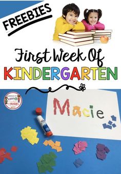 the first week of kindergarten is an easy and fun way to teach kids about