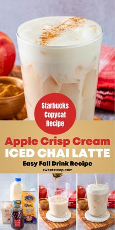 an apple crisp cream iced cha latte recipe