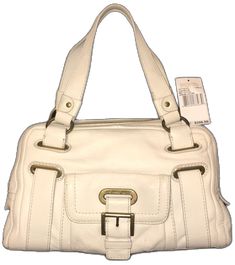 Designer Michael Kors Cream Bag, Designer Cream Michael Kors Shoulder Bag, Classic Cream Michael Kors Shoulder Bag, Michael Kors Cream Shoulder Bag With Branded Hardware, Formal Michael Kors Bags, Formal Michael Kors Bags With Handle Drop, Michael Kors Cream Satchel Shoulder Bag, Formal Michael Kors Shoulder Bag With Top Handle, Michael Kors Formal Shoulder Bag With Top Carry Handle