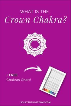 How do you know if your crown chakra is blocked? And how do you get started with crown chakra healing? Get the answers to these questions and more in this article. Learn all about the 7 chakras for beginnners and also download a FREE printable Chakras Chart! #chakrahealing #chakrabalancing #chakrasforbeginners Tarot Card Meanings Cheat Sheets, Crown Chakra Healing, The Crown Chakra