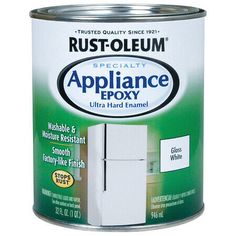 a can of rustoleum is shown with the words appliance epoxy on it