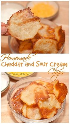 homemade cheddar and sour cream cups